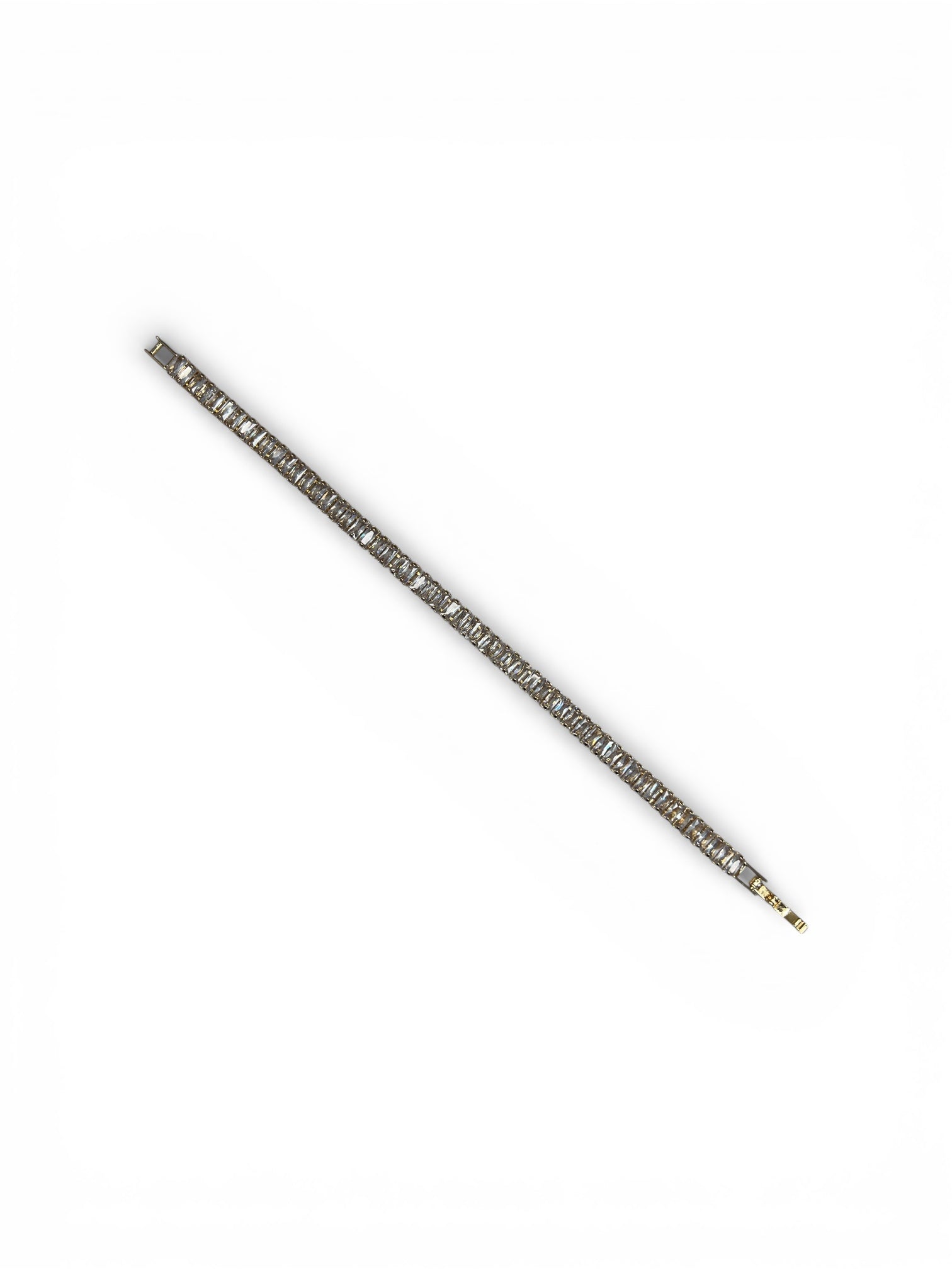 Classic 18K Gold Baguette Tennis Bracelet